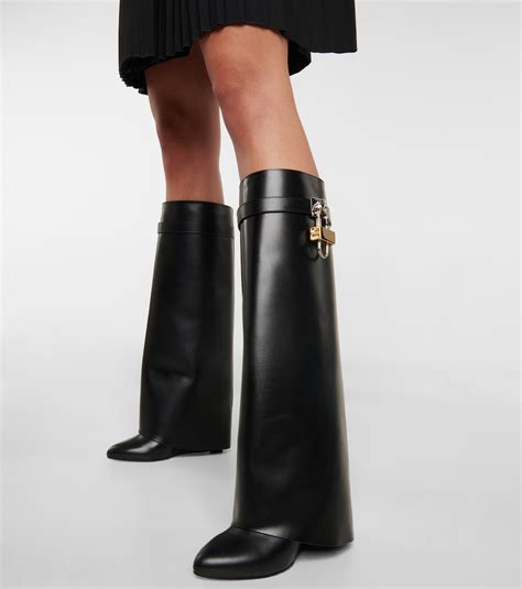 givenchy shark line knee boots|givenchy shark boots used.